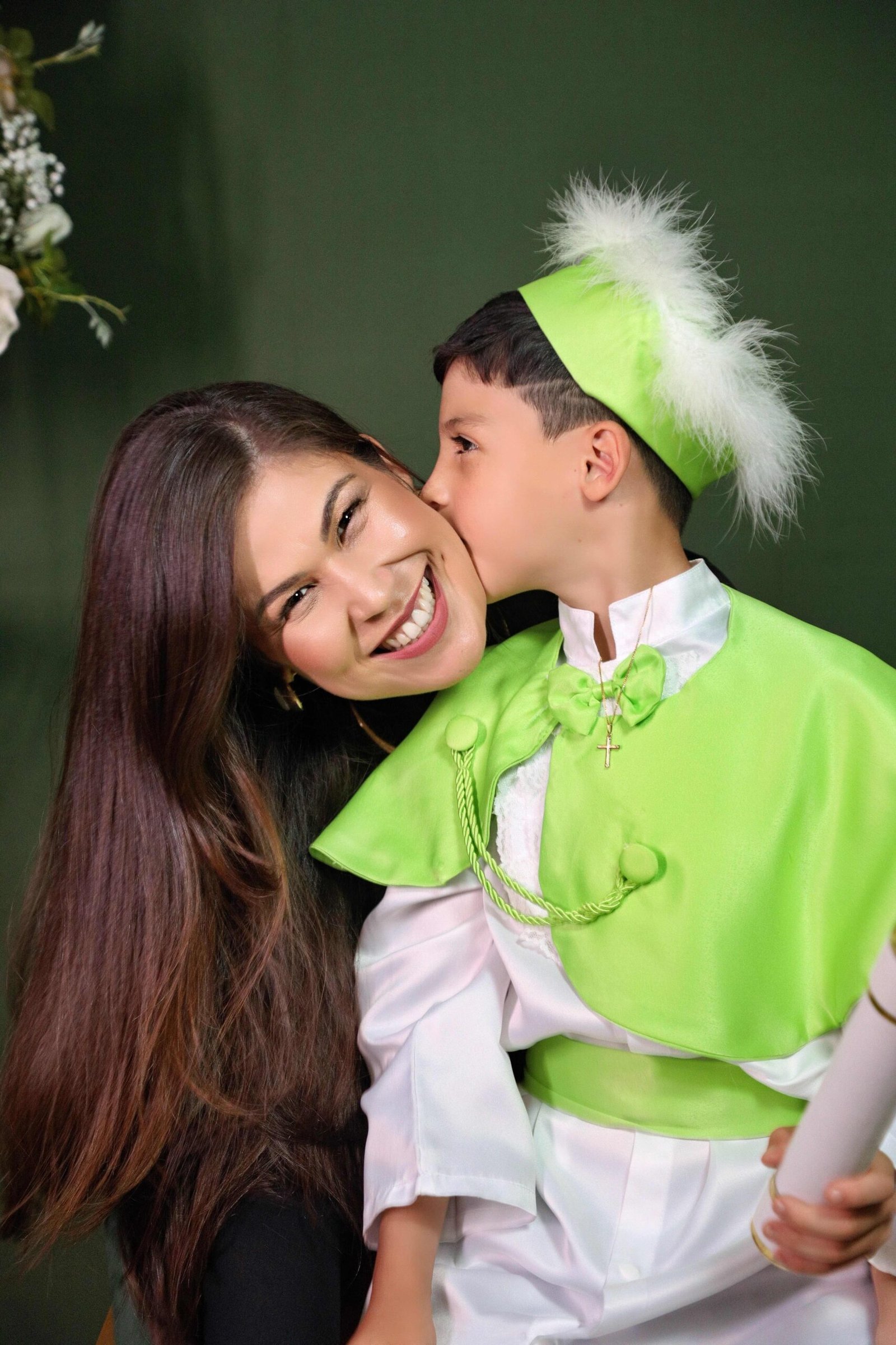 Aluno com mãe